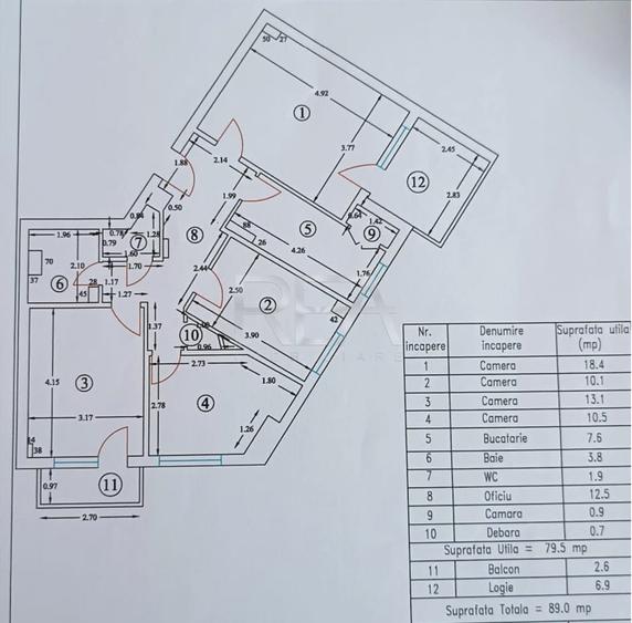 4 camere Pantelimon decomandat, et. 7, 89 mp - 8