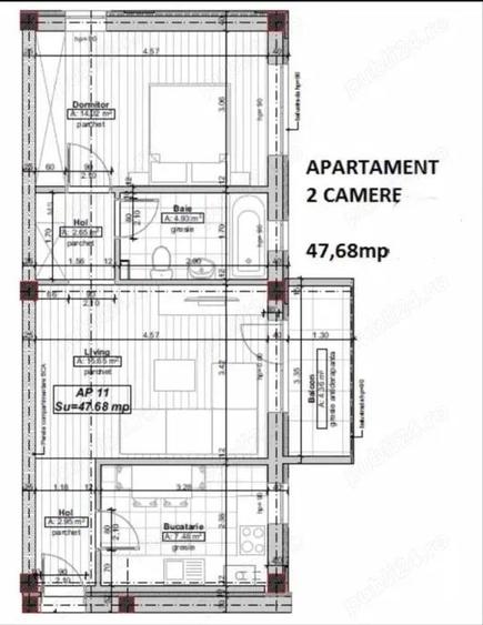 Apartament cu 2 camere etajul 1 Calea Urseni Giroc - 2