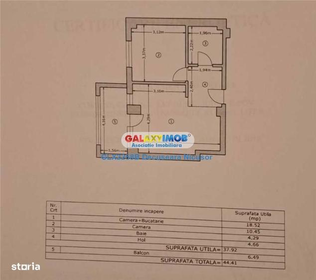 Apartament 2 camere semimobilat utilat, Militari Residence 56.500 Euro - 2