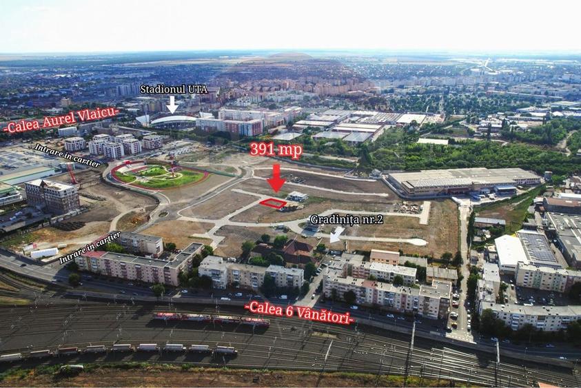 Teren de vanzare pe colt, cu deschidere dubla - 40 m front stradal - 1