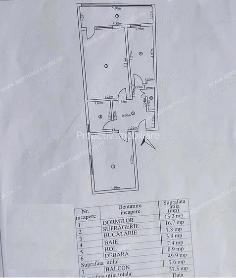 Apartament decomandat cu 2 camere, Centru, etajul 1!