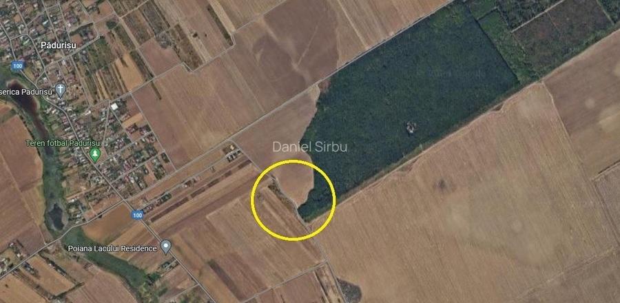 Teren Frumusani, 7.961 mp, D: 175 m, langa padure, comision 0%