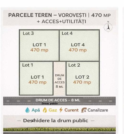 Parcele Vorovesti Miroslava | 470 mp | Utilitati | Langa case NOI - 1