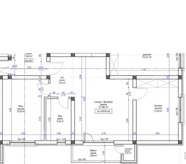 Apartament FINISAT de 3 camere, CF disponibil, 60 mp, zona Cetatii - 1