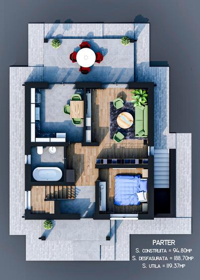 De vanzare casa, 5 camere, 119 mp, Miroslava, 100m de gradinita , Cod 161382 - 3