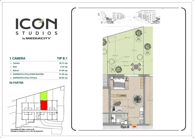 Garsonieră - zona Moșilor, ansamblu nou, predare aprilie 2026 - 6