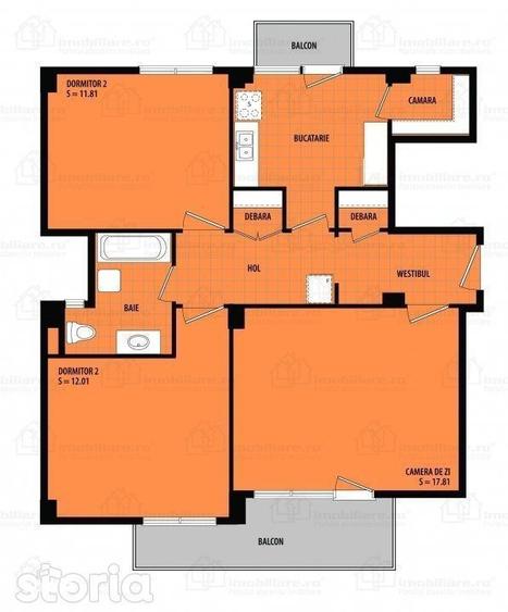 Apartament cu 3 camere în Centrul Istoric