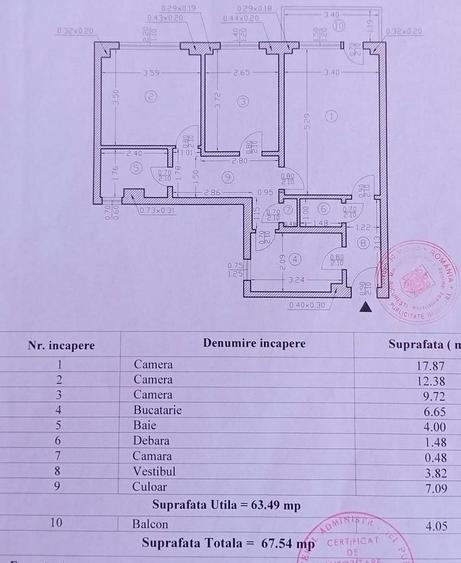 Apartament cu 3 camere, mobilat în Gorjului