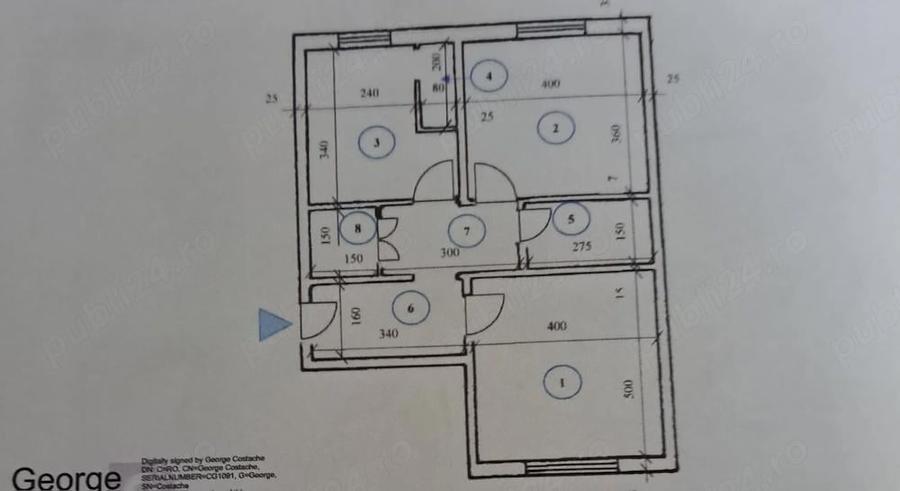 Vand Apartament Spa?ios 2 Camere | Parter | Centrala Proprie | 2 Grupuri Sanitare | 61.6 mp - 1