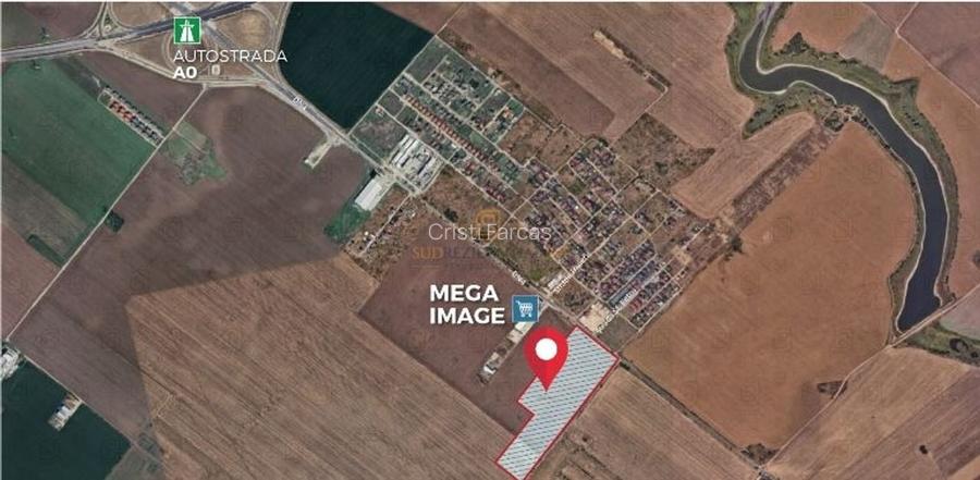 Teren 8 hectare cu deschidere ampla, Popesti-Leordeni, acces rapid A0 si Centura