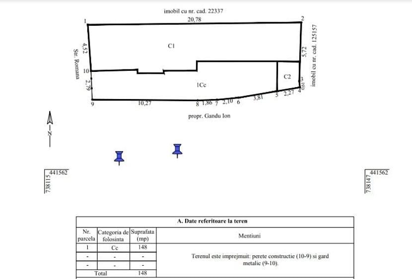 Teren Intravilan Strada Romana - 1