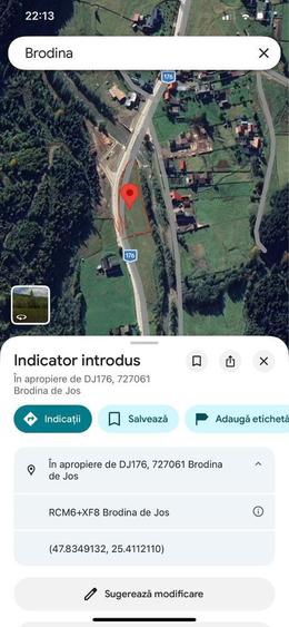 Teren intravilan 30 de ari deschidere de 100m la dj 176 valea brodinei - 1