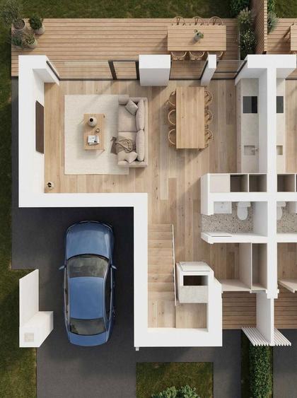 PLAI NOU - Apartamente moderne 4 camere, curte, carport - 2