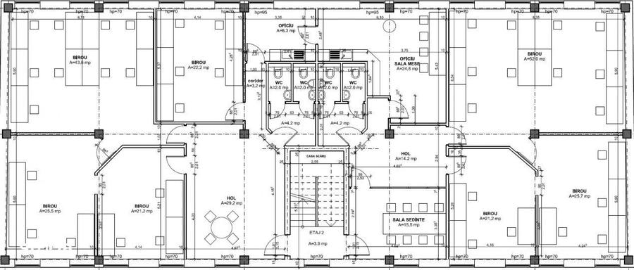 Etaj 2 integral birouri 293,5 mp, Calea Dumbravii Sibiu, 12 /mp - 1