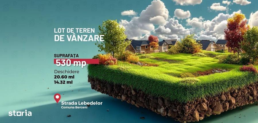 Teren intravilan 530 mp cu dubla deschidere - Comuna Berceni - 1