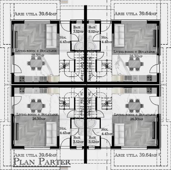 Case/Vile P+1E+M | 158 mp utili/locuință | Dobroești,Doinei, Ilfov | DEZVOLTATOR - 4
