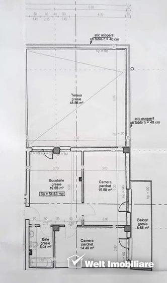 Penthouse 3 Camere + Terasa 48MP | Floresti | Zona Terra - 14