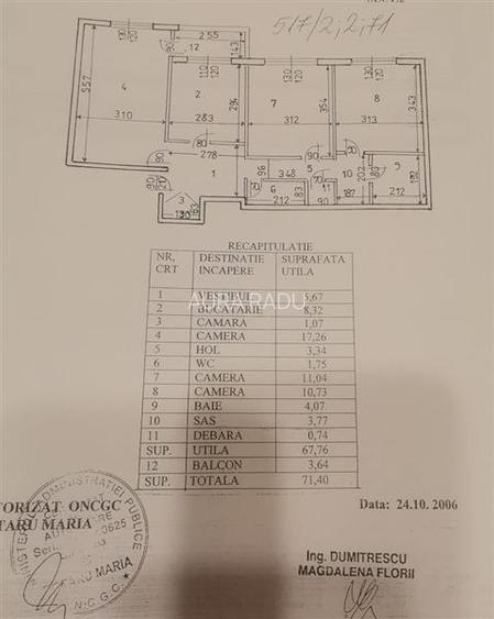 Apartament cu 3 camere decomandat în Doamna Ghica Apartament cu 3 camere decomandat în Doamna Ghica