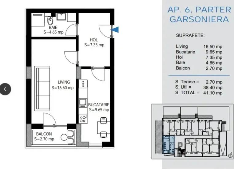 Garsonieră de v&acirc;nzare  - ansamblu rezidențial nou - 5