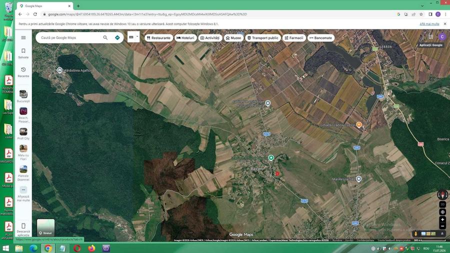 Teren de 1380 mp, în Băiceni
