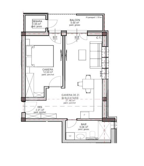 Apartament de vanzare in Sibiu - 2 camere - bloc nou, cu lift - 4