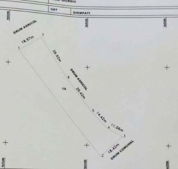 Teren Valea Plopilor com Ghimpati - 1