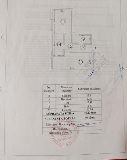 Apartament cu 2 camere, decomandat, zona CUG - 12