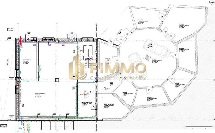 Spatiu Central | Cladire noua | 128 mpu | ID: 1700 - 6