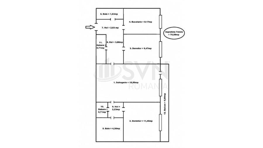 REA1028874 Apartament 3 camere - Piata Crangasi - 11