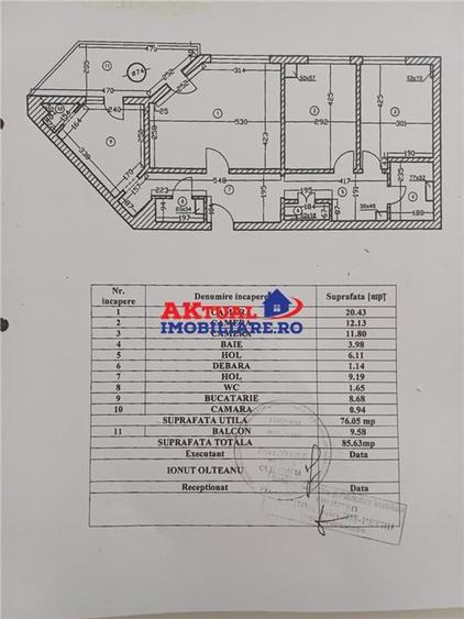 Vanzare Apartament 3cam.86mp ,an 1980-Titulescu colt cu Calea Grivitei - 3