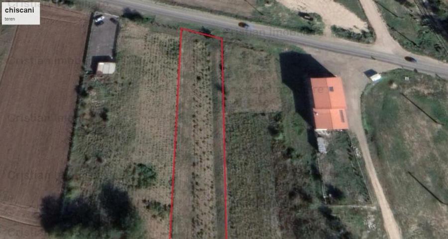 Teren 1750 mp intrare in Chiscani, deschidere 18 m la DJ - 2