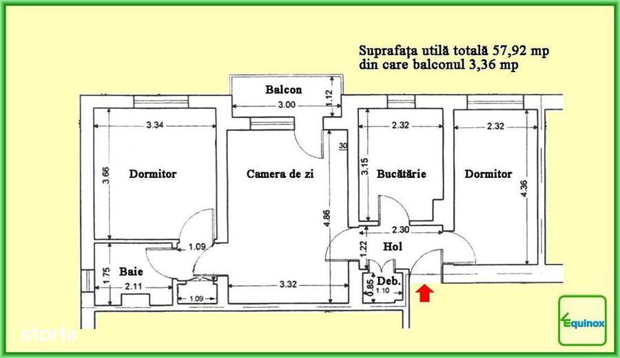 Apartament cu 3 camere de vanzare, Nord-Cameliei, ECX31188 - 2