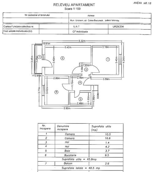 2 camere etaj 3 confort 1 decomandat ultracentral mobilat suprafata 48 mp - 1