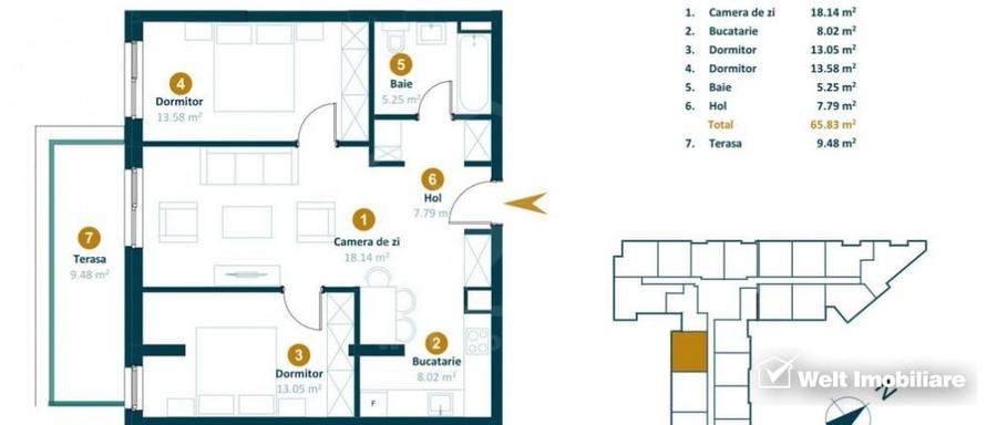 Apartament modern cu 3 camere, la cateva minute de Iulius Mall - 6