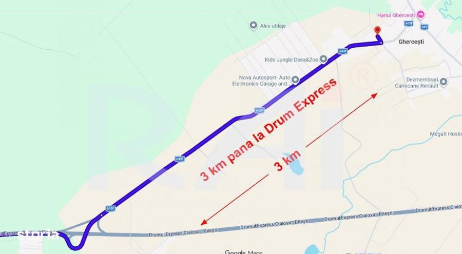 RAR! Ghercesti, Primarie: teren PERFECT, intravilan P+2, utilitati, - 2