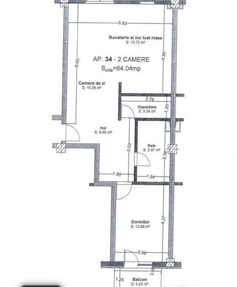 Vand apartament 2 camere, mobilat utilat, 64mp, zona Eroilor - 2