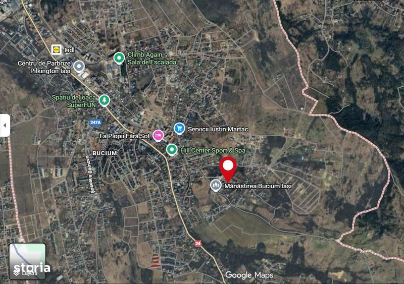 P. F. vand teren 5000mp -intravilan Bucium -Iasi; front stradal 50mp - 4