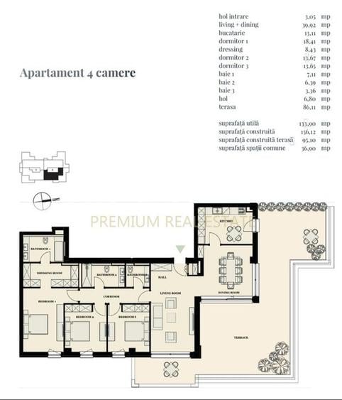 Penthouse superb, mobilat, piscina si parcare subterana, IANCU NICOLAE - 16