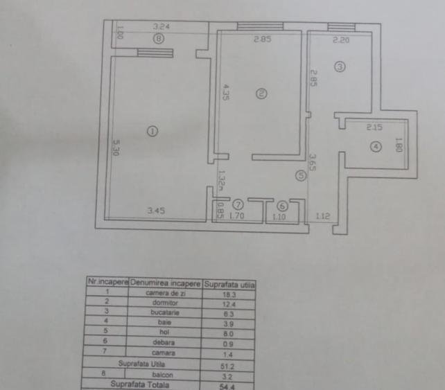 Tatarasi-Complex Stejar-2 Camere Decomandat 54mp-bloc fara risc - 1