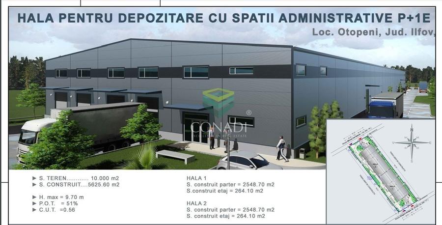 Teren de vanzare cu autorizatie pentru 2 hale - Otopeni - 10.000 mp - 3