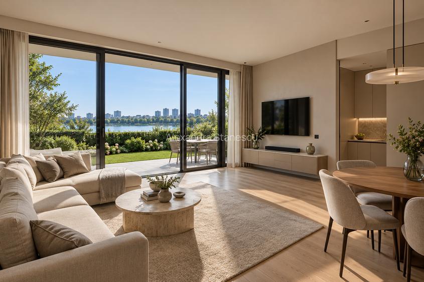 Apartament 2 camere cu grădină | Vedere Lacul Plumbuita | Nord București