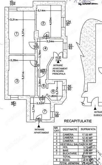 Apartament cu 3 camere decomandat în Dorobanți