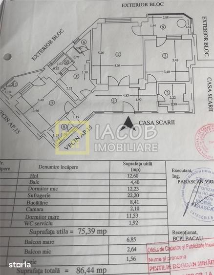 Apartament cu 3 camere decomandat în Mioriței