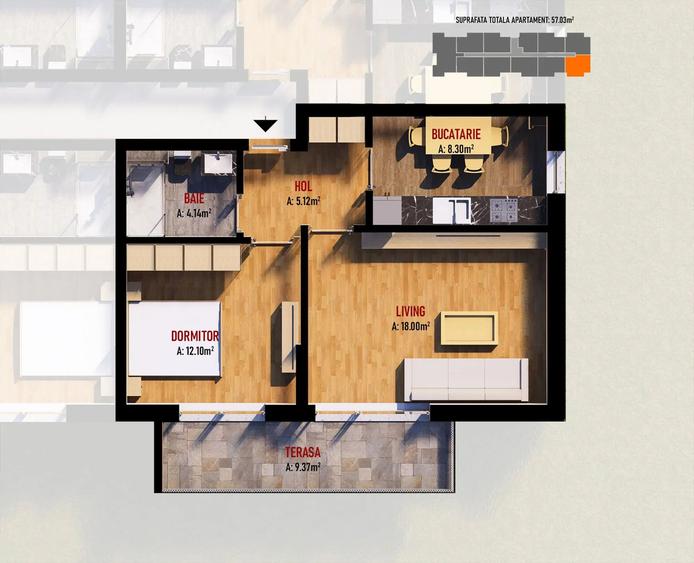 Dobroesti, apartamente tip studio, 2 si 3 camere, finisaje moderne - 4