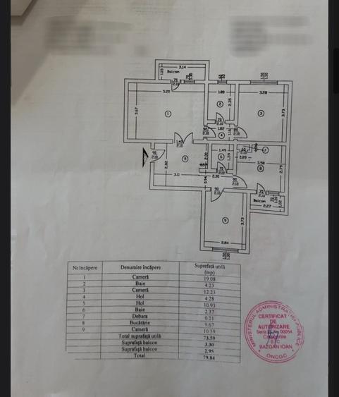 Apartament 3 camere Tatarasi Oancea , 80 mp , garaj - 10