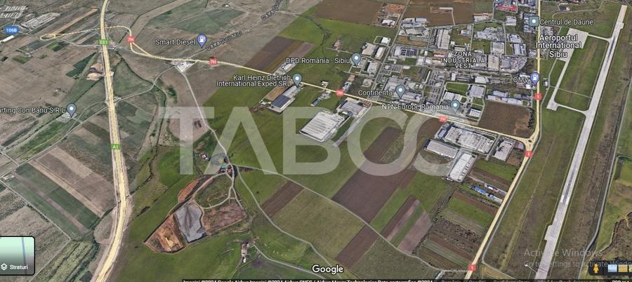Teren 24000 mp front 112 ml de vanzare zona Industriala Vest Sibiu - 1