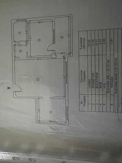 Apartament cu 2 camere semidecomandat în Central