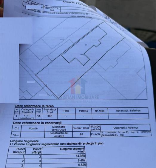 Teren 300 mp cu utilitati, deschidere 10 m, Chercea - 2