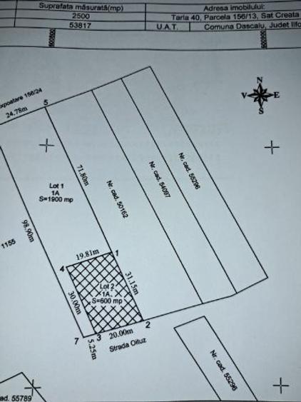 600 mp teren intravilan imprejmuit, Dascălu-Creața - 1