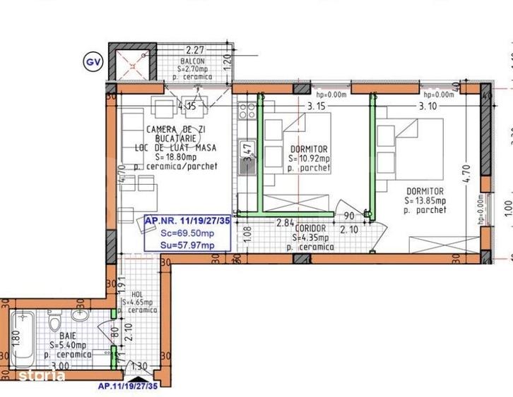 Apartament cu 3 camere în Calea Moldovei